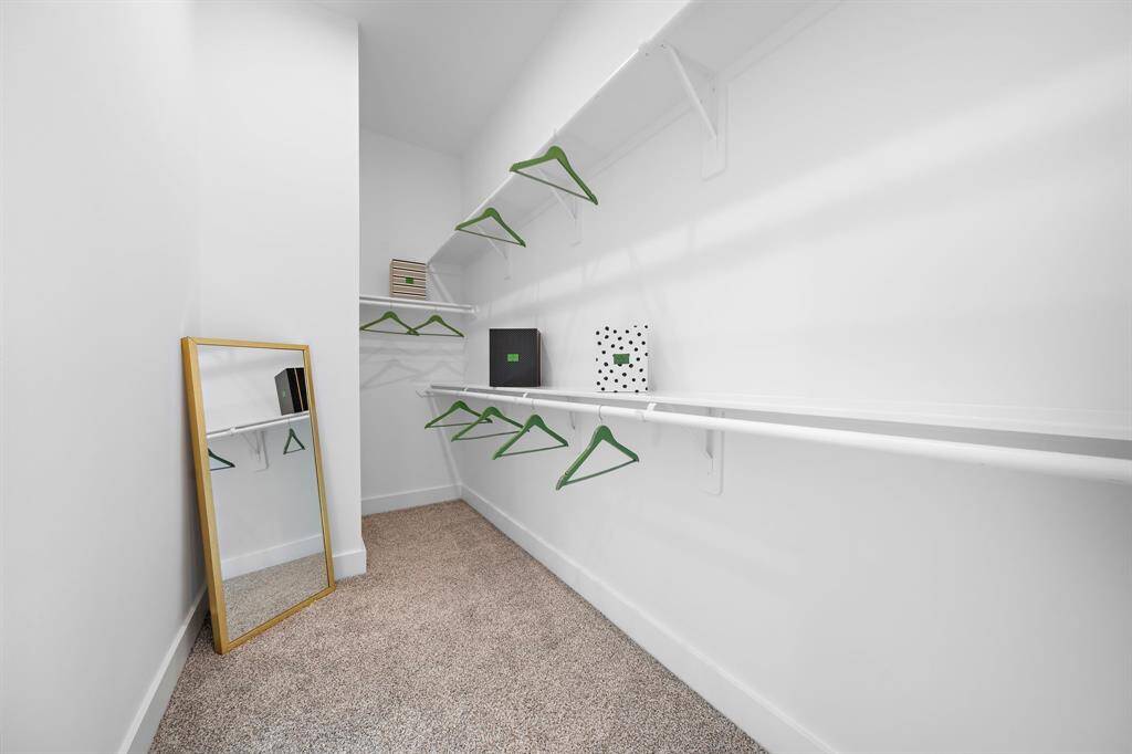 Large primary bedroom walk-in closet!