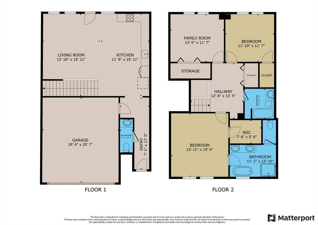 First and second floor plan