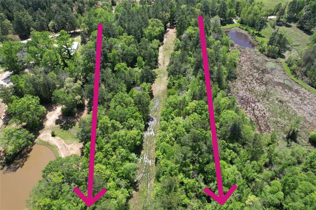 Arial view from County Road 1190 looking toward back of property.