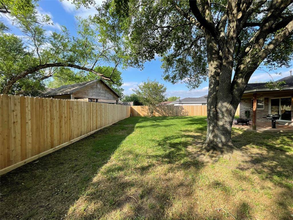 View along the back fence