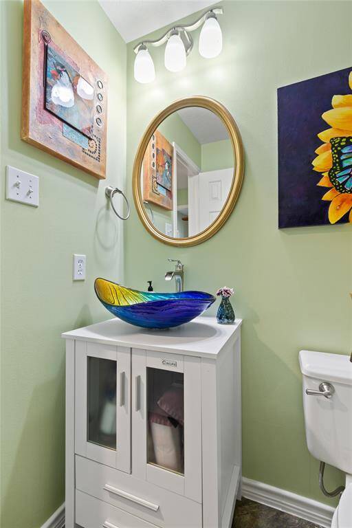 This is the downstairs half bathroom.
