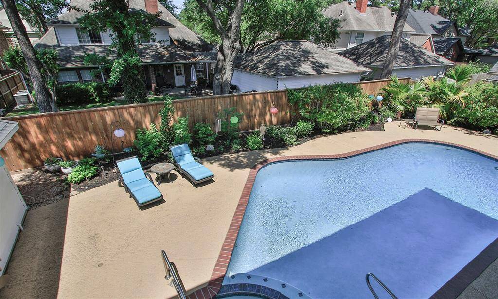 This is your view of the pool which is very deep.