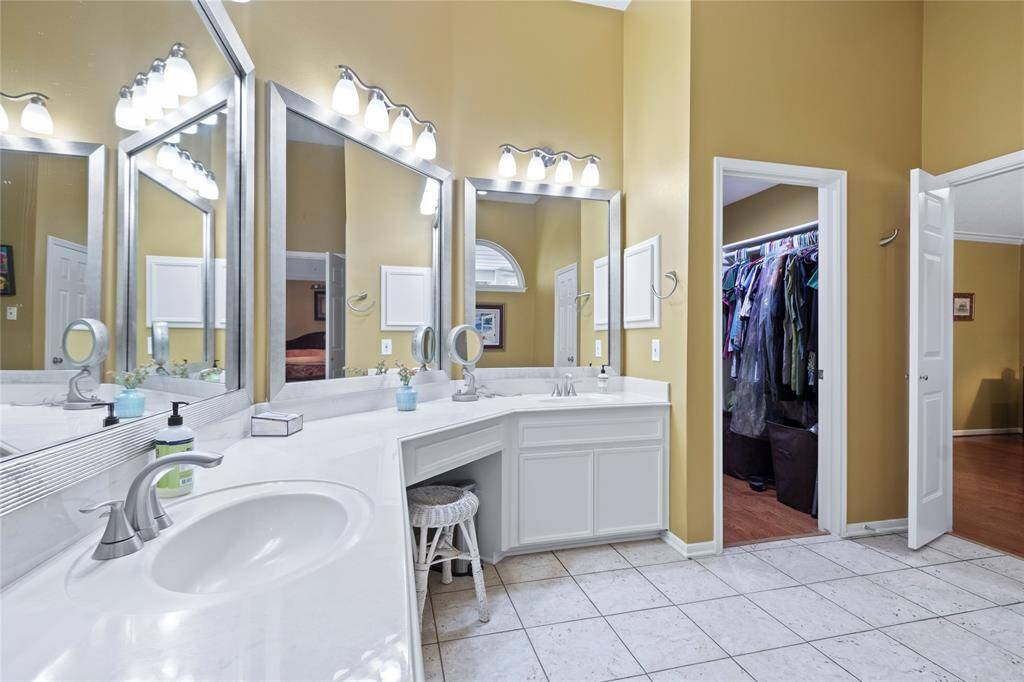 There is a large walk in closet as well.