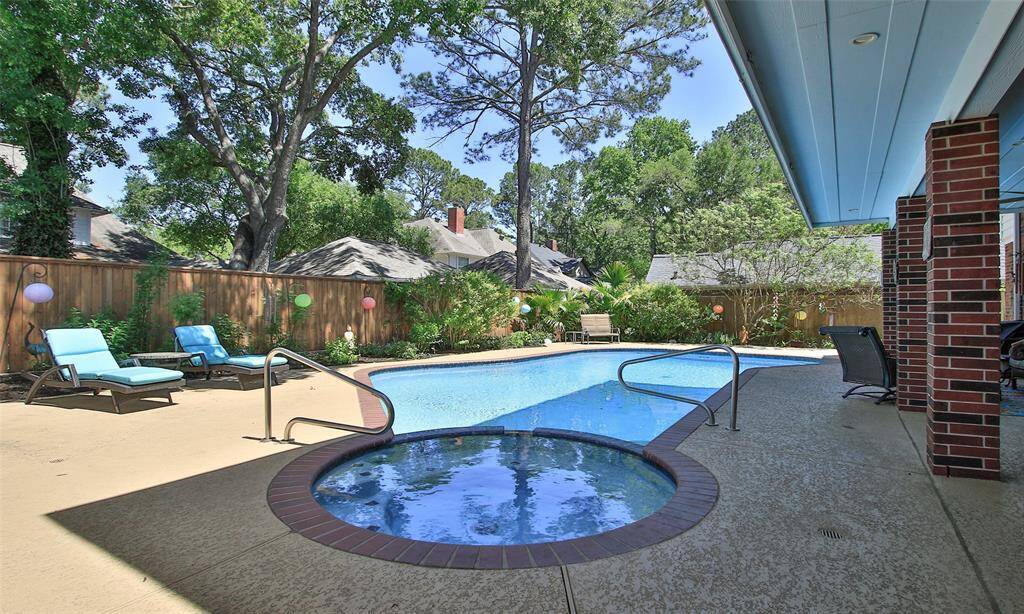 The pool also includes a spa.