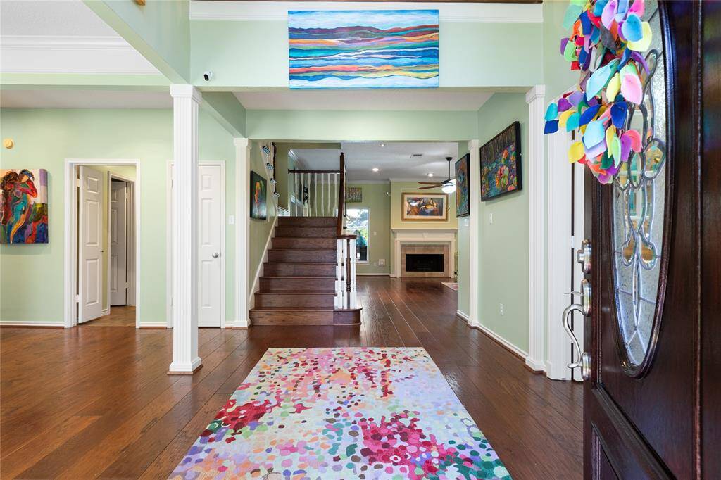 This entryway is elegant and welcoming.
