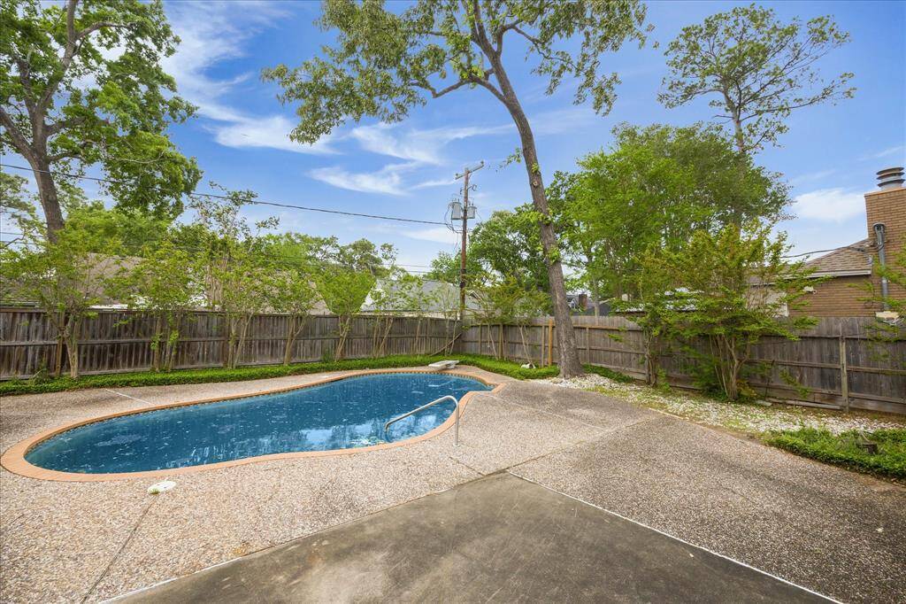Large backyard. There is enough room for a pool and lots of green space.