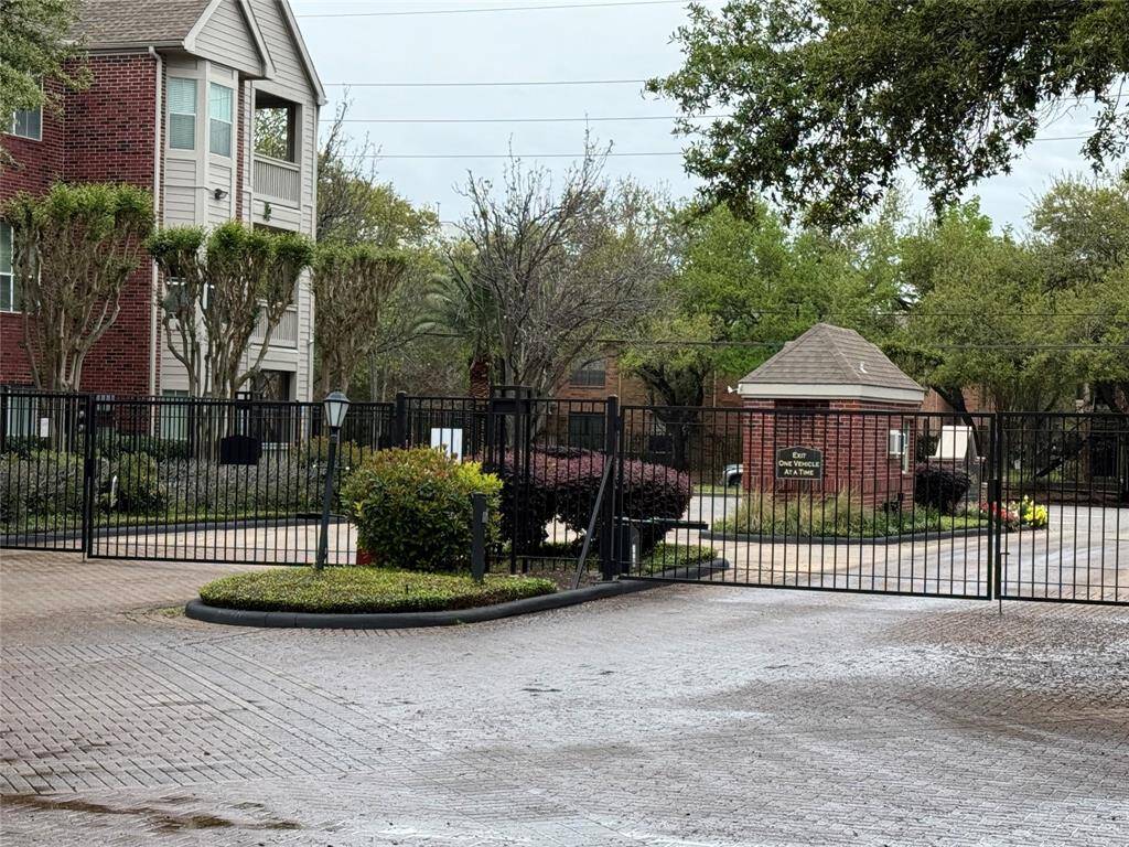 View from inside the gated area at the City Plaza entrance