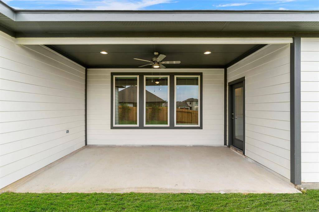 Covered back porch.
