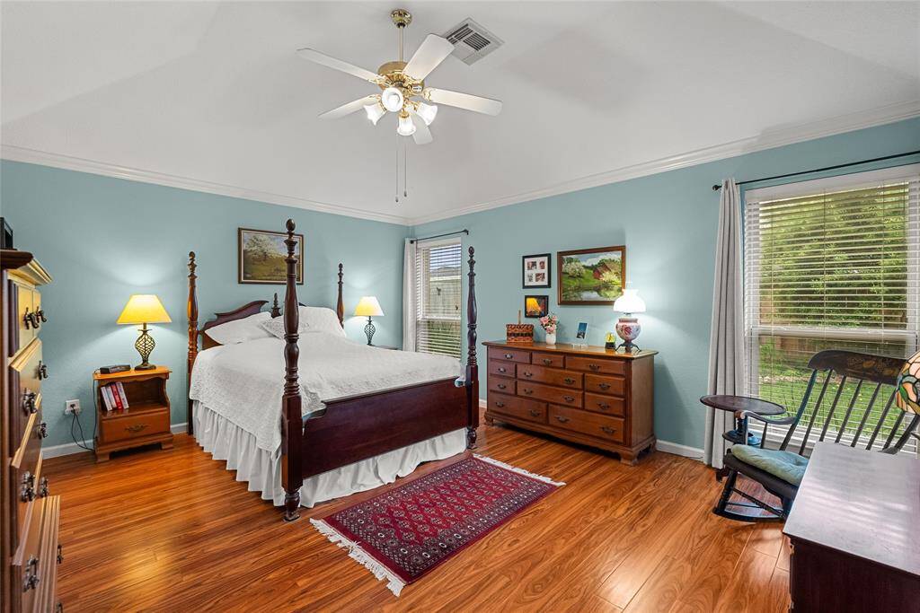 Large Primary Suite is Bright with Tall Ceilings