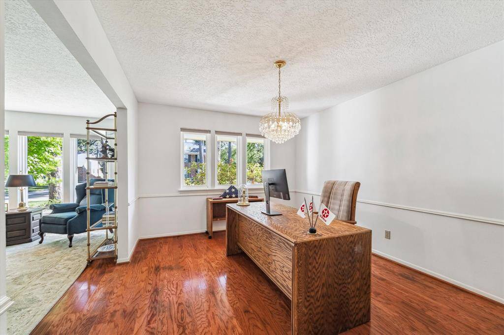 Formal Dining Room is currently set up as an Office.
