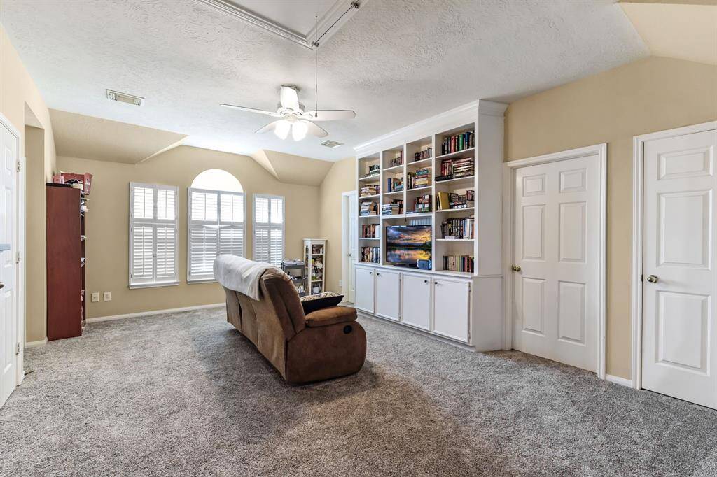Another view where natural light pours in through large windows,