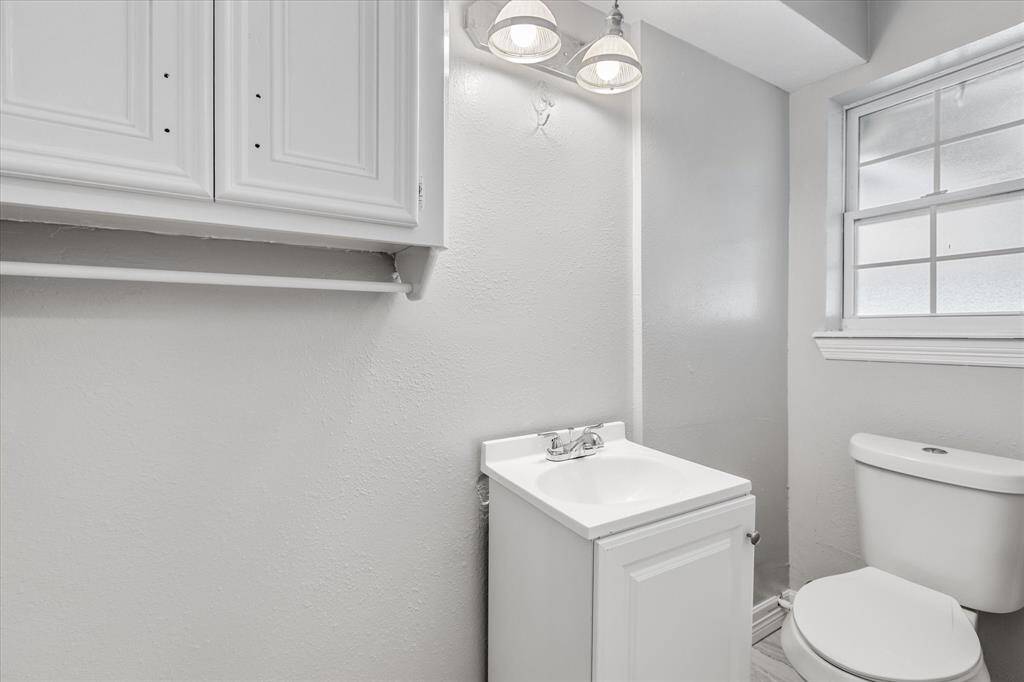 First floor half bath.