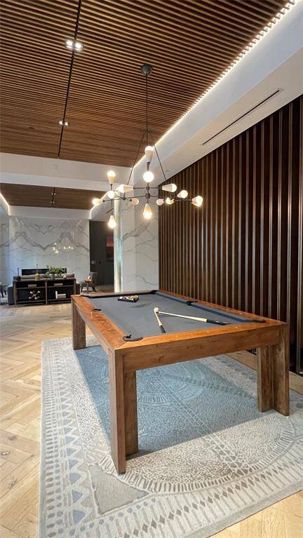 Pool table next to the Media Room