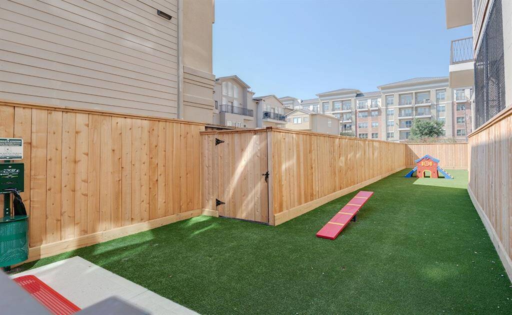 Off leash pet area with agility equipment