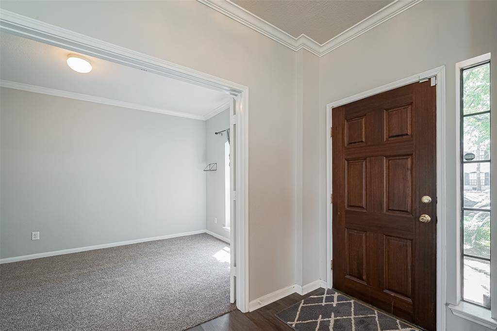 Upon entering, the private office is located at the front of the home.  This space can also be used at bedroom #4, gameroom, nursery or man cave.