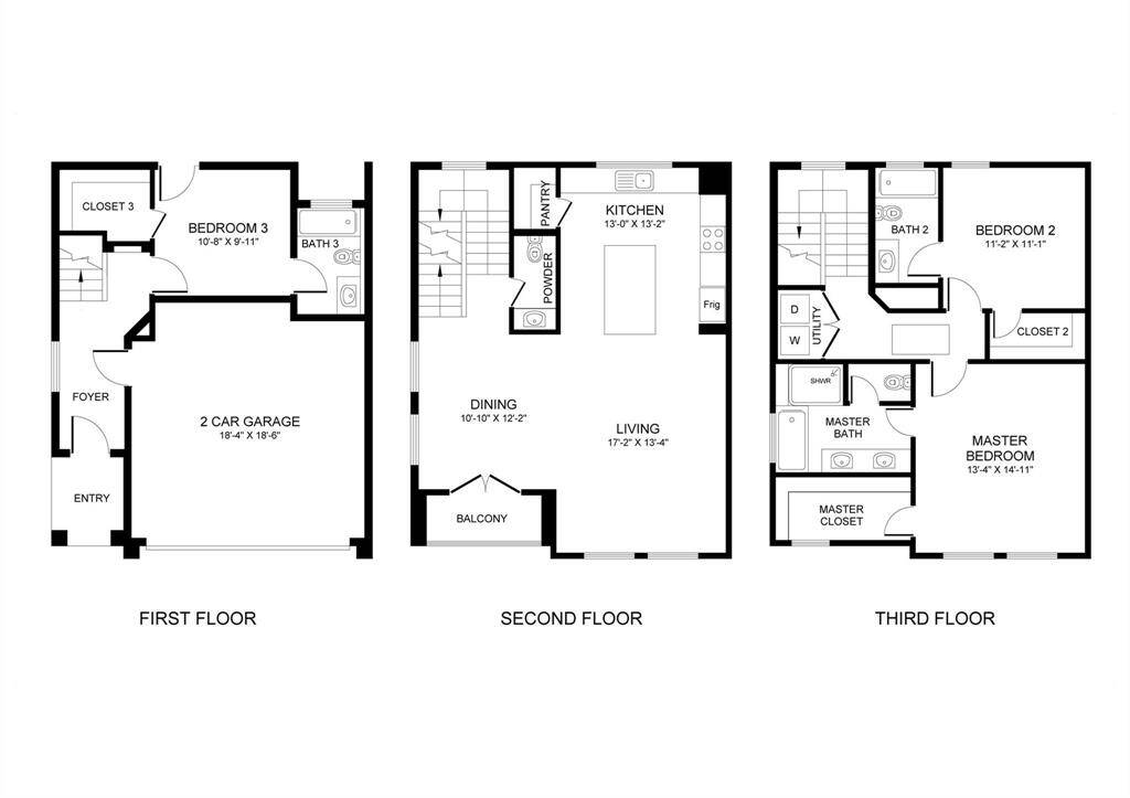 Floor plan per builder