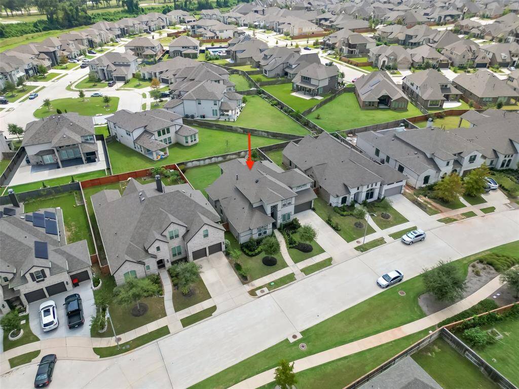 Aerial views of the home