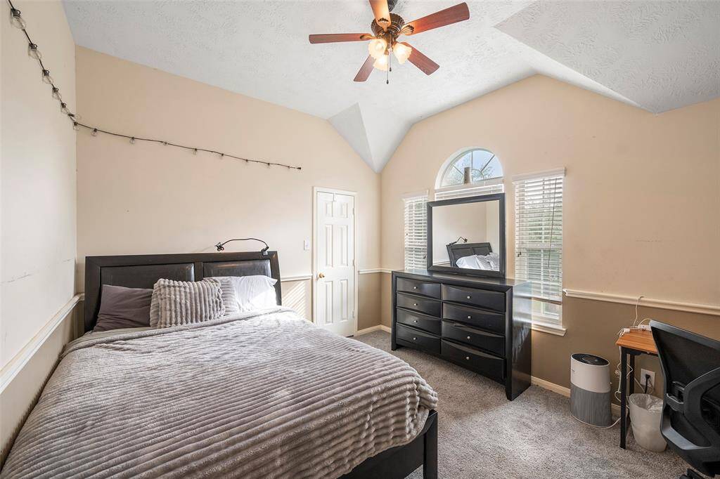 2nd Floor spacious secondary rooms include soft carpeting, generous sized closets, and sunlit windows dressed with privacy blinds.