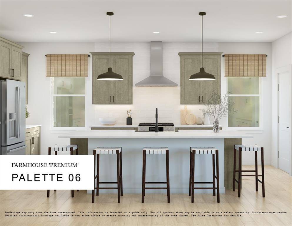 Farmhouse Look Palette 6 Selection Sheet (*Artist rendering used for illustration purposes only.)