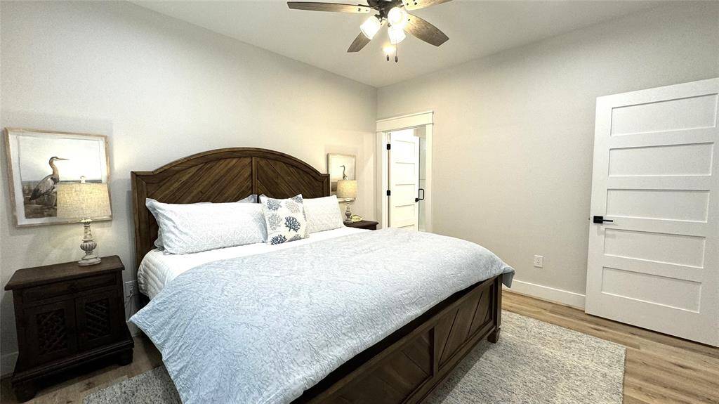 Bed 1 with large walk-in closet and private ensuite