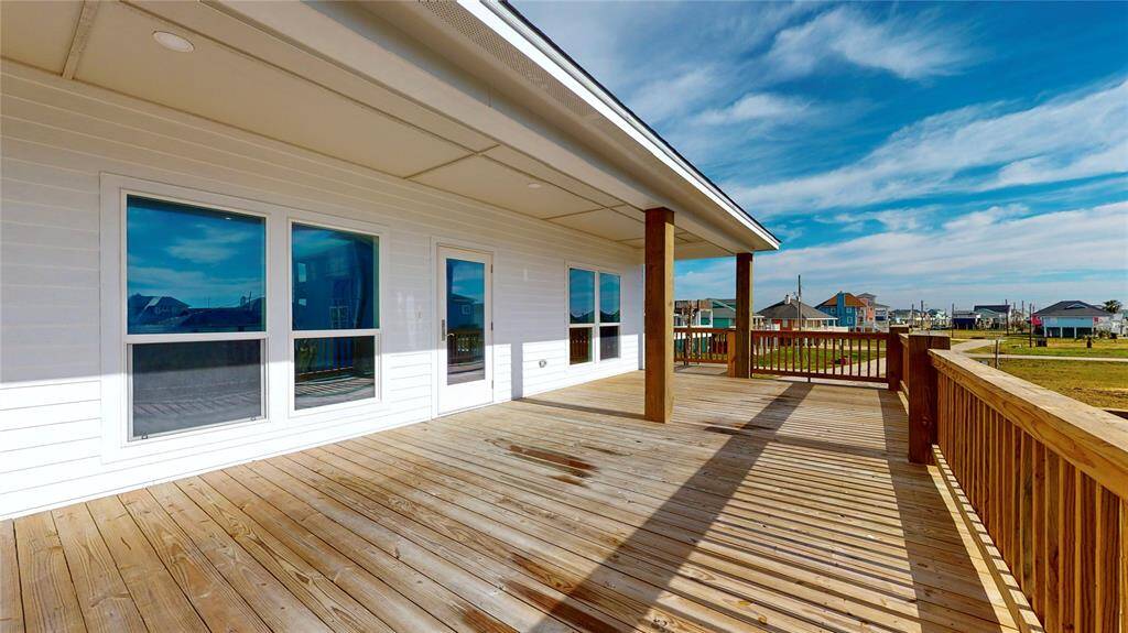 Large covered deck with room to lay out and enjoy the weather