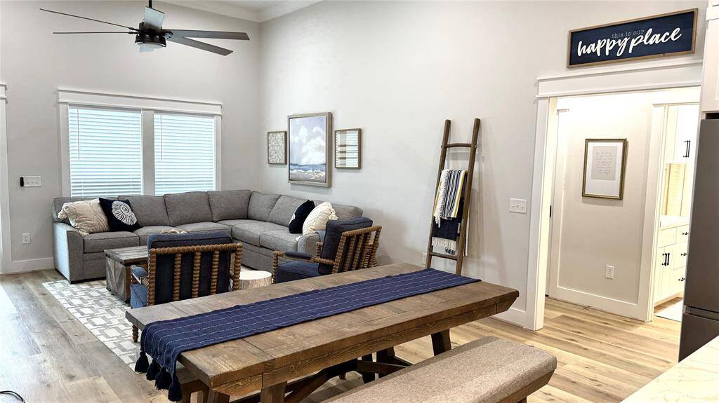 Large open floor plan with hallways to all bedrooms.