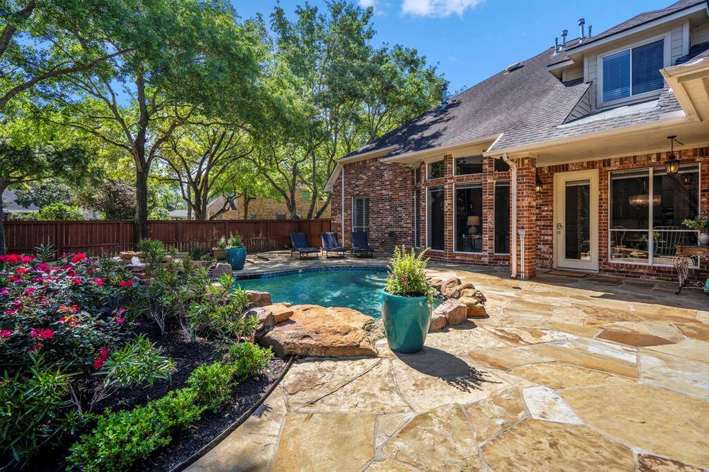 A serene oasis perfect for unwinding in the Texas heat.