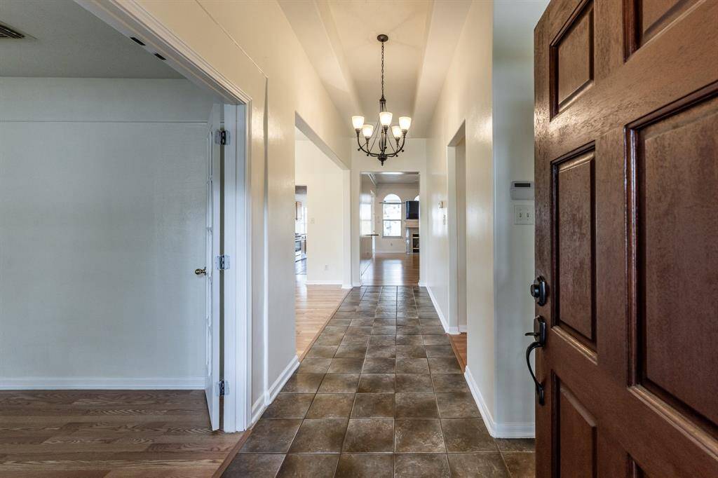 The inviting entry way is ready to welcome you home!