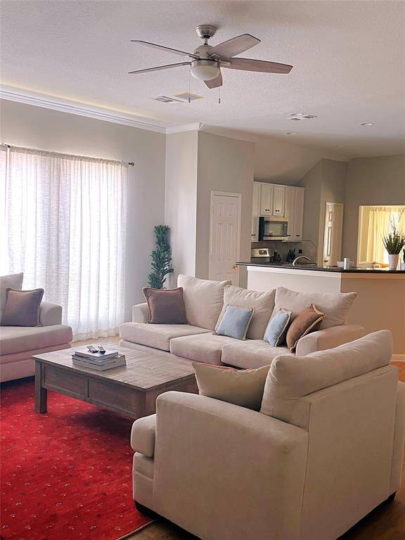 Living room open to Kitchen