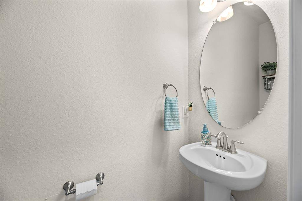 Convenient powder room on the first floor.