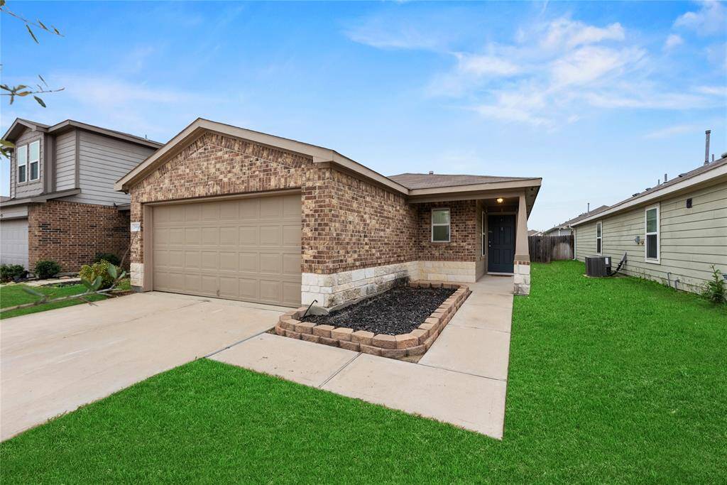 Welcome to 24018 Swather Way. Lovely one-story home with brick/stone elevation, 2-car garage and double-wide driveway. Grass has been digitally enhanced to show potential.