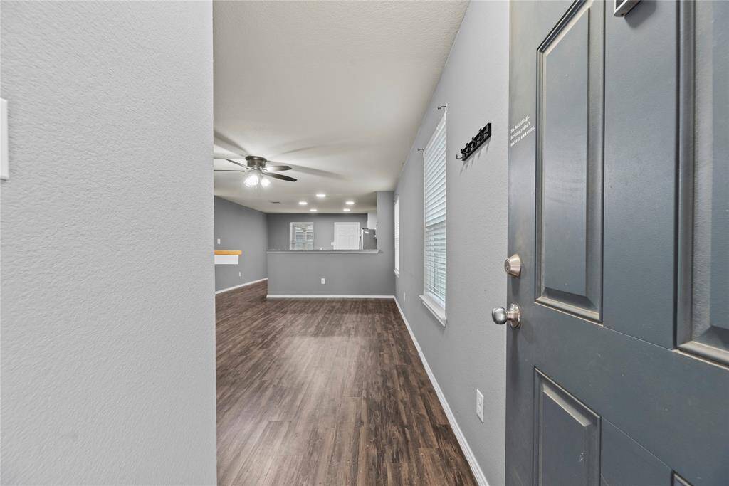 Front entry opens up to the family room.