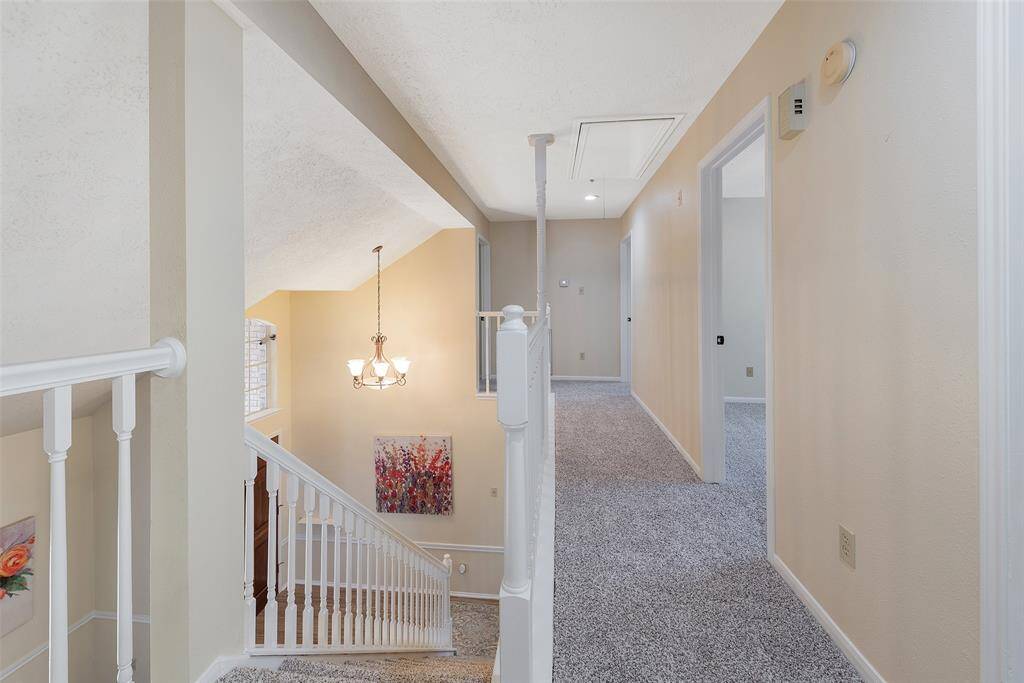 Upstairs.
