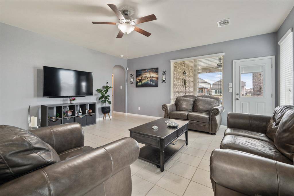 Beautiful views of your backyard are provided by the large windows.
