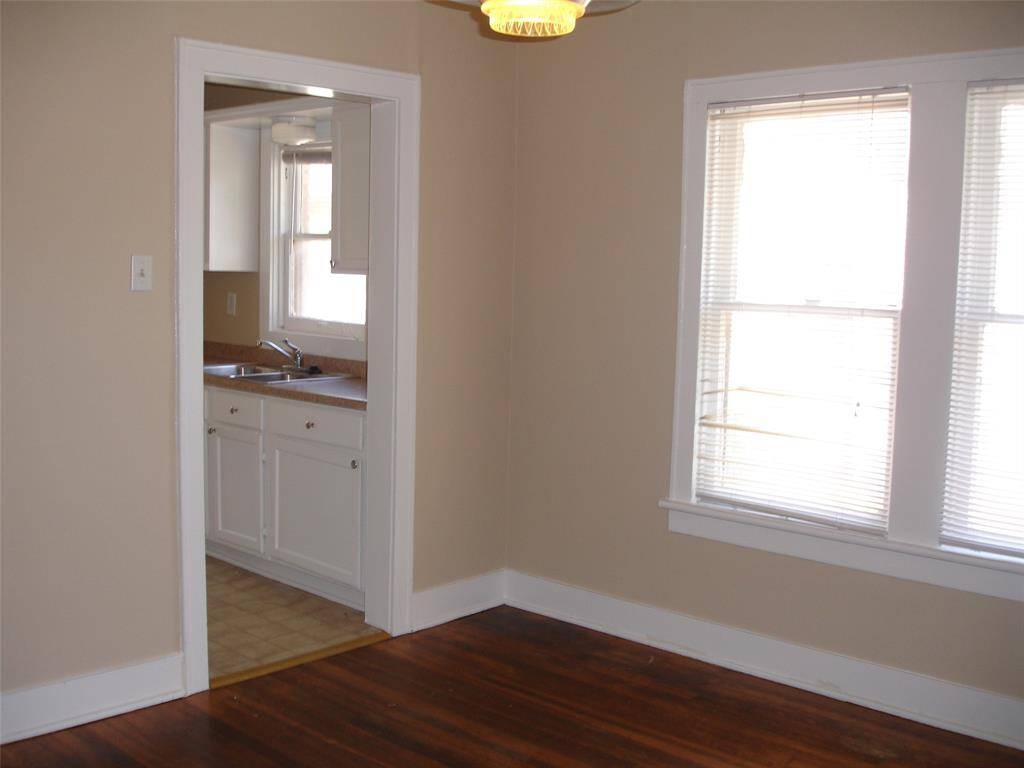 coming into kitchen from the dining room.