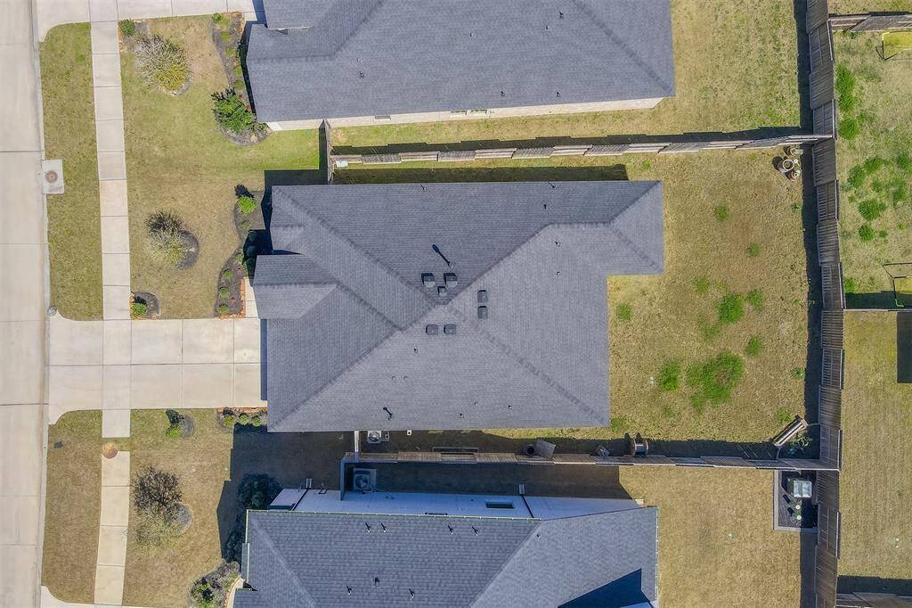 Aerial view of the home.