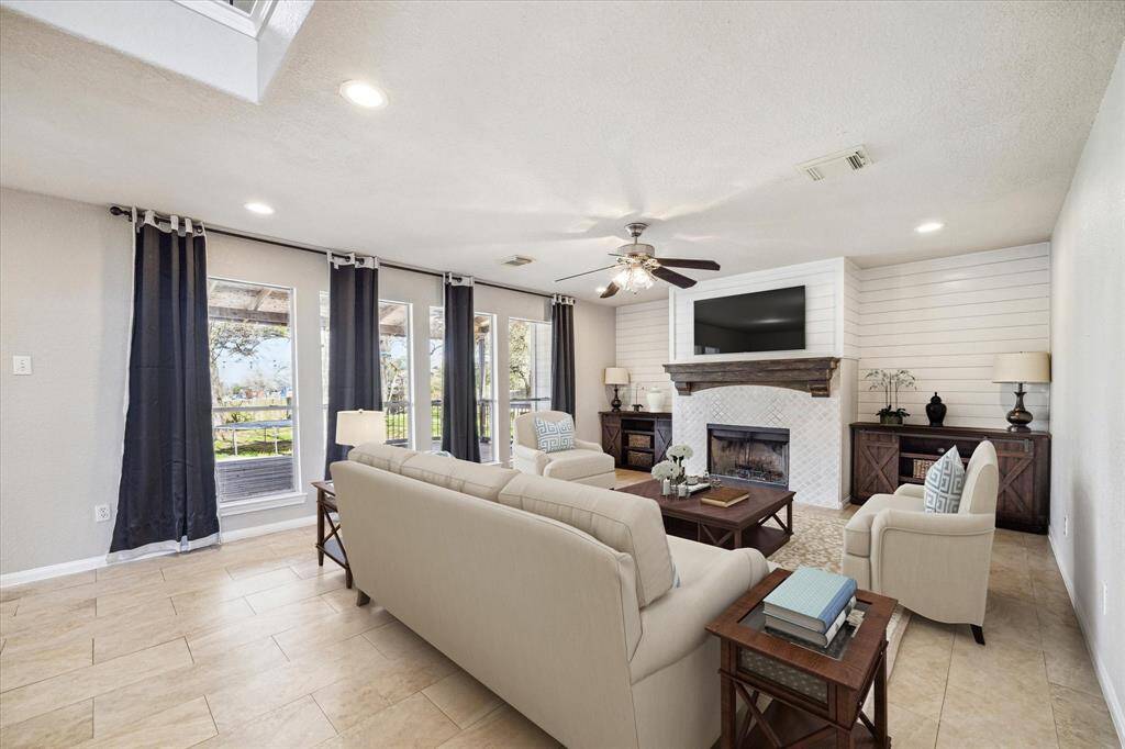 living room virtually staged