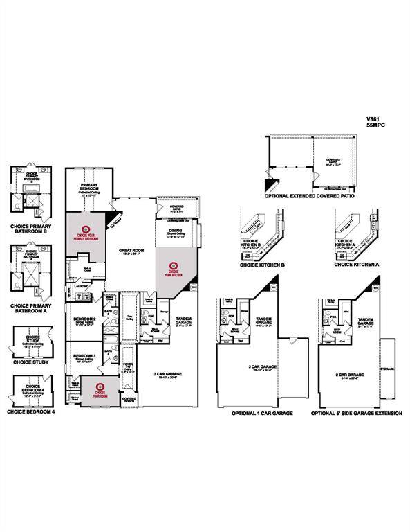 This plan features 4 bedrooms, 3 baths, and over 2,500 sqft of living space.