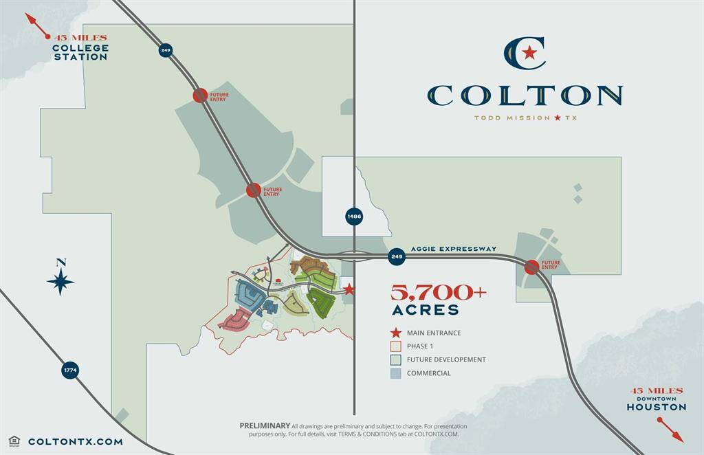 Find your perfect home at COLTON, a 5,700-acre master-planned community in Todd Mission, TX. Embrace country living with uniquely crafted single-family homes in a serene, nature-filled setting.