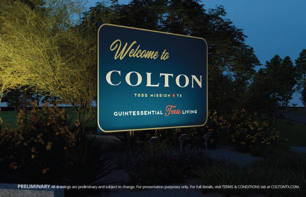 Find your perfect home at COLTON, a 5,700-acre master-planned community in Todd Mission, TX. Embrace country living with uniquely crafted single-family homes in a serene, nature-filled setting.