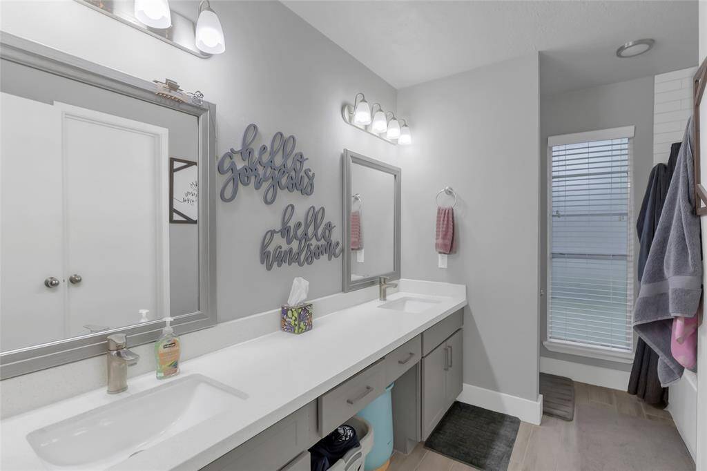 Primary Bathroom with double sinks