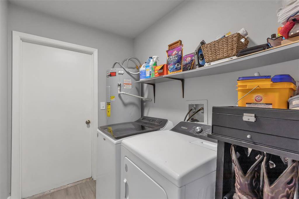 Spacious backyard with covered patio & plenty of room for adding a pool