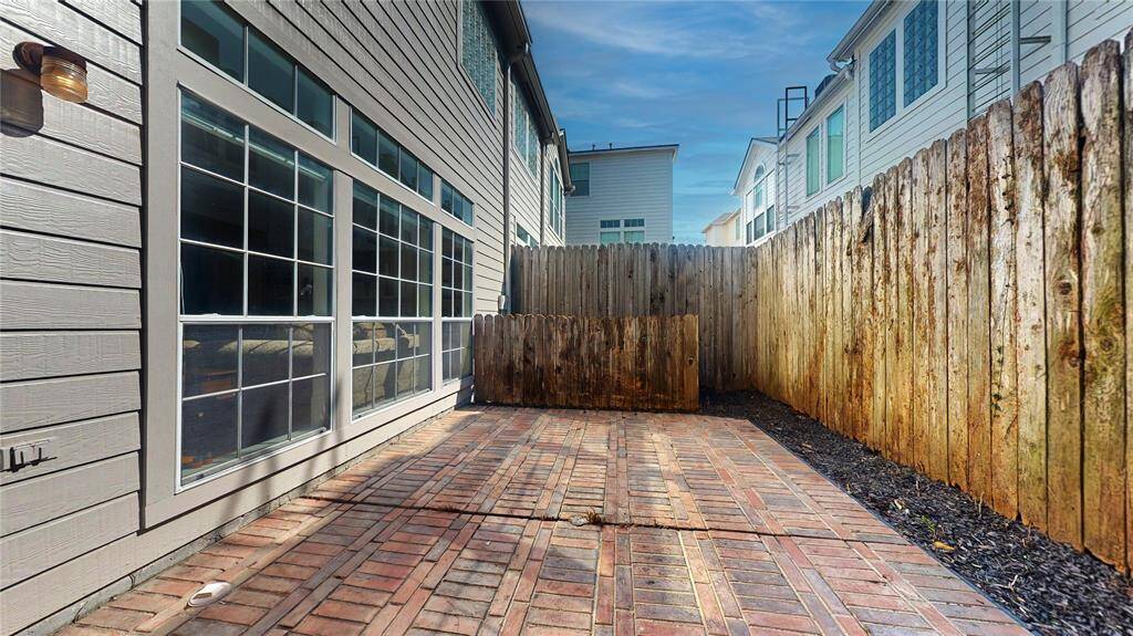 Large brick patio