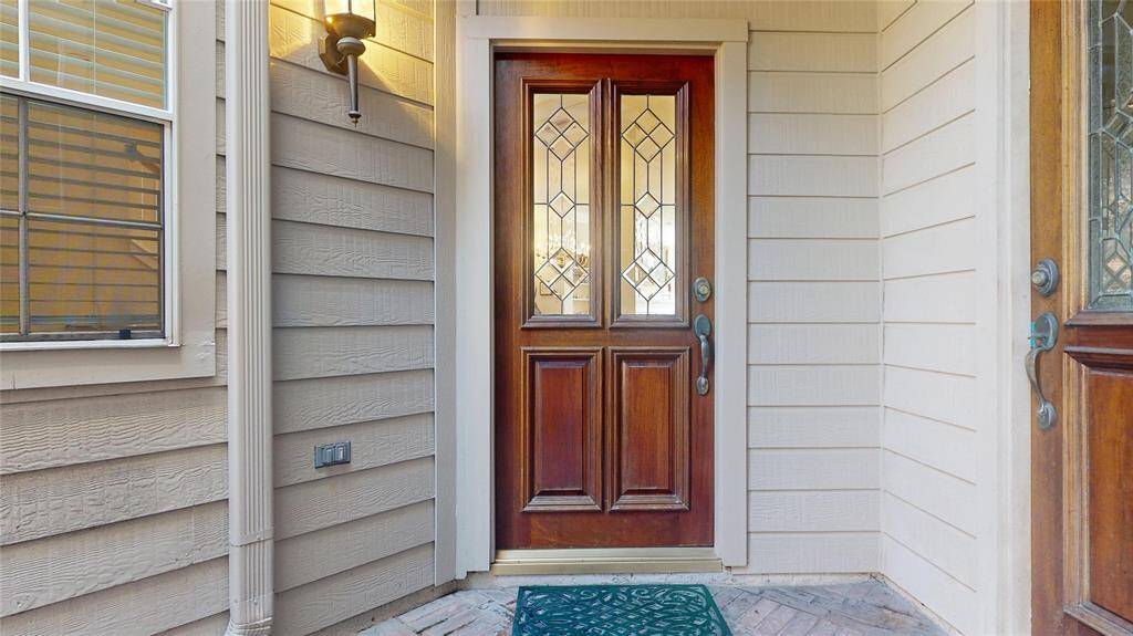 Heavy wood/glass front door