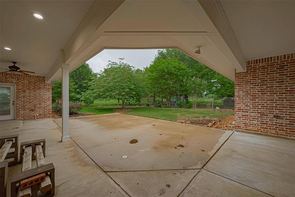 covered space goes to house, garage, and guest house