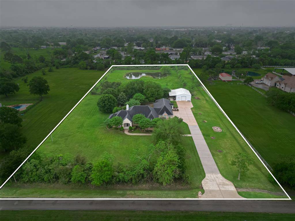 aerial view of property