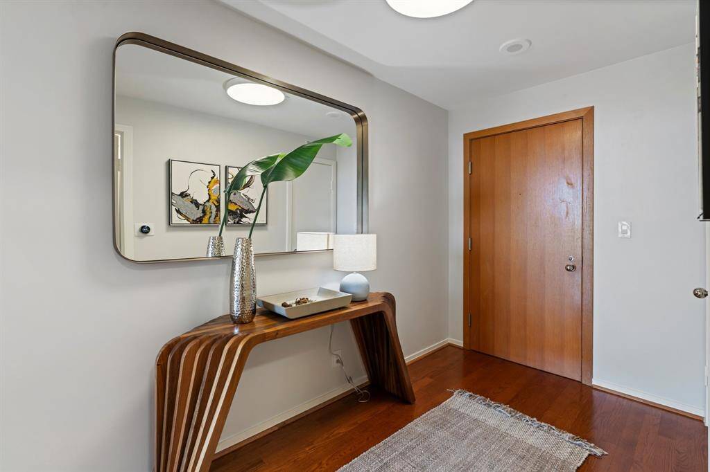 Entry with coat closet.