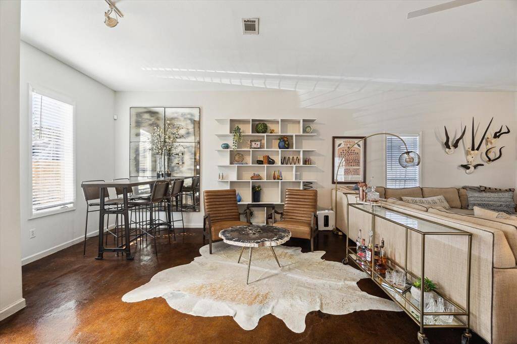 This extra space is perfect for a bar or reading nook!