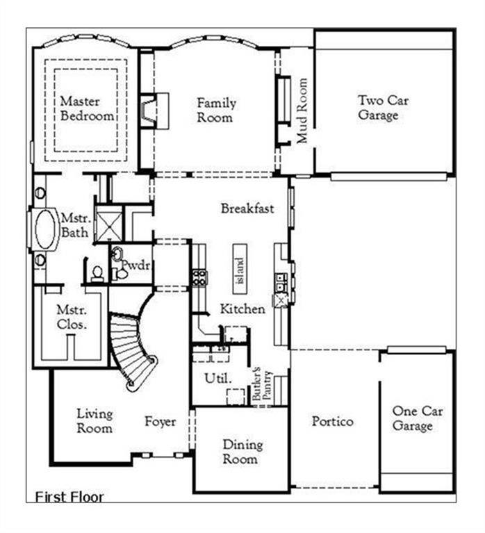 FIRST FLOOR (Not to scale, but close)