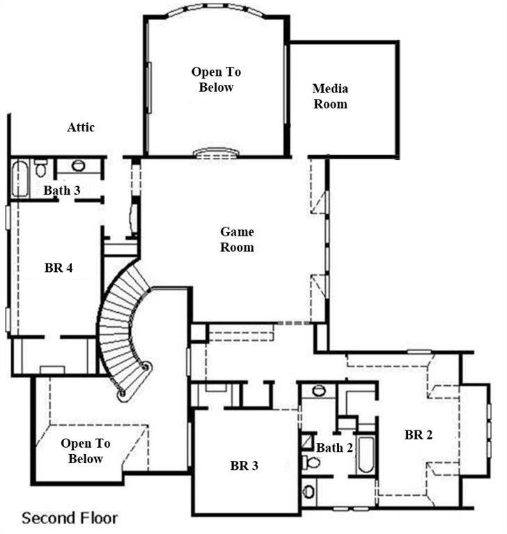 SECOND FLOOR (Not to scale, but close)